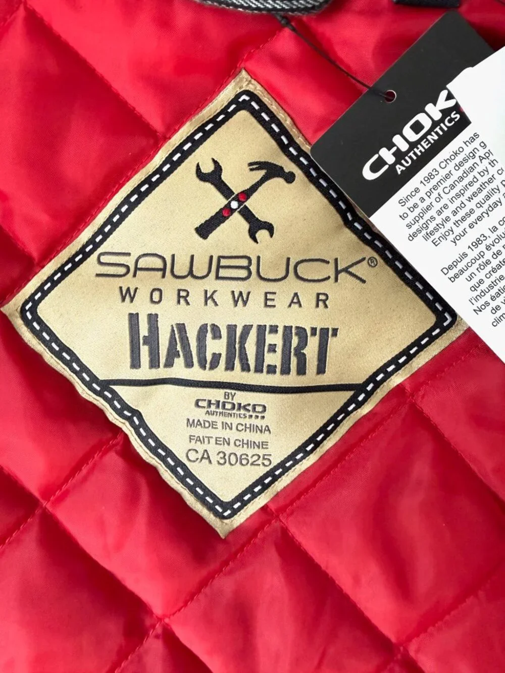 Snap-On Tools Choko Sawbuck Hackert Quilted Flannel Shacket Jacket Mens 3XL -NWT